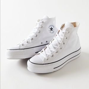 White platform converse